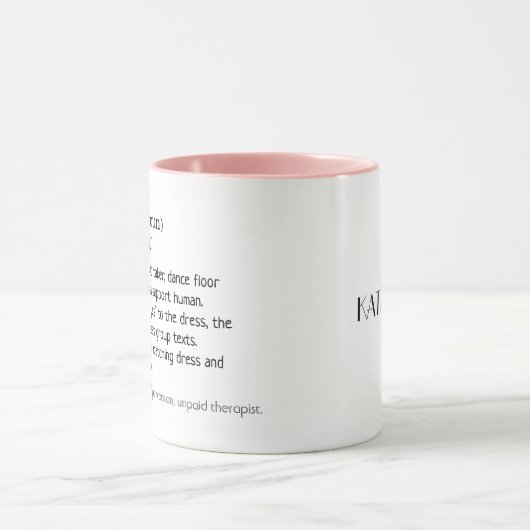 Bridesmaid Definition heartfelt Geschenk Tasse (Zentrum)
