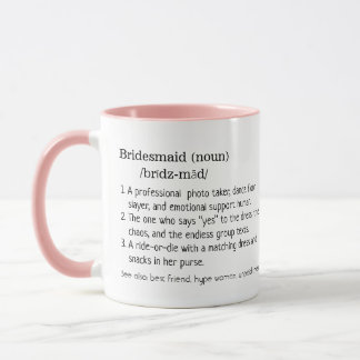 Bridesmaid Definition heartfelt Geschenk Tasse