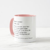 Bridesmaid Definition Rosa und Weiß Tasse (Vorderseite Links)