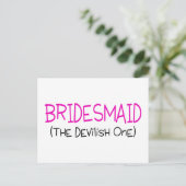 Bridesmaid die devilish postkarte (Stehend Vorderseite)
