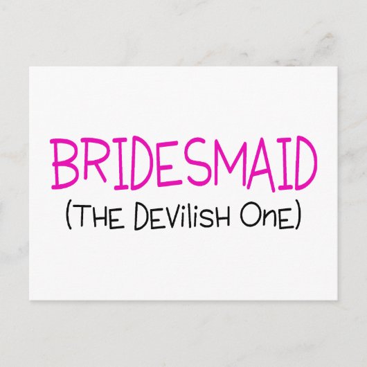 Bridesmaid die devilish postkarte (Vorderseite)