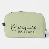 Bridesmaid Dopp Kit, Individuelle Name Brautparty Waschbeutel (Vorderseite)