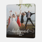 Bridesmaid Doppelseitiges Foto für kurzes SkriptOv Keramikornament (Links)