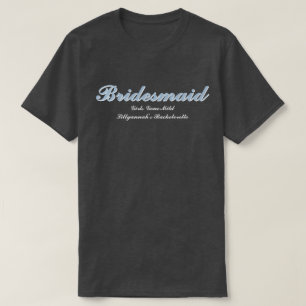 Bridesmaid Dusty Blue Junggeselinnen-Abschied Matc T-Shirt
