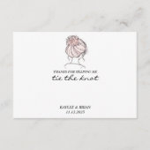 Bridesmaid Dusty Pink Haargummi Holder Begleitkarte (Vorderseite)