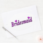 Bridesmaid Einfach Liebe Ovaler Aufkleber (Umschlag)