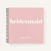 Bridesmaid Einfache Minimalistische Moderne Name B Notizblock (Vorderseite)