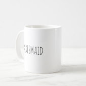 "Bridesmaid" Einfaches modernes Bauernhaus Kaffeetasse (Vorderseite Links)