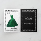 BRIDESMAID EINLADEN - JUNTER GRÜNES Leaf Gown Einladung (Innenseite)