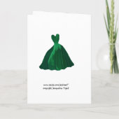 BRIDESMAID EINLADEN - JUNTER GRÜNES Leaf Gown Einladung (Rückseite)