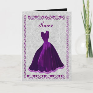 BRIDESMAID Einladung Lila und Silberbraun