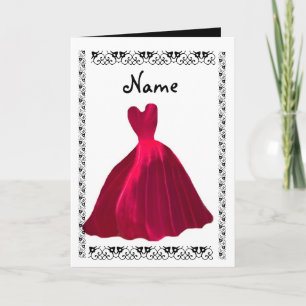 BRIDESMAID Einladung - ROSE RED Velvet Gown