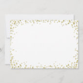 Bridesmaid | Elegant Gold Confetti Einladung (Rückseite)