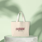 Bridesmaid Elegante Script Tote Bag Jumbo Stoffbeutel