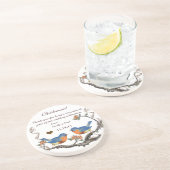 Bridesmaid Empfang Vintag Bird Untersetzer (Seite)