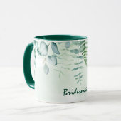 Bridesmaid eucalyptus grün Hochzeit Tasse (Vorderseite Links)