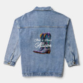 Bridesmaid Extravagant Cowboy Boots Jeansjacke (Rückseite)
