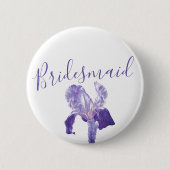 Bridesmaid Fahiris lila Hochzeitsstiftung Button / (Vorderseite)