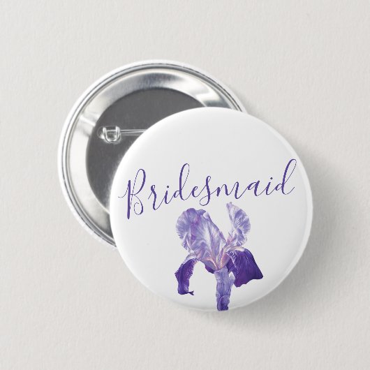 Bridesmaid Fahiris lila Hochzeitsstiftung Button / (Vorne & Hinten)