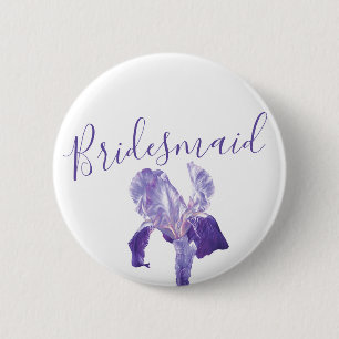 Bridesmaid Fahiris lila Hochzeitsstiftung Button /
