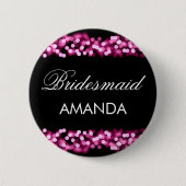 Bridesmaid Favor Pink Hollywood Glam Button (Vorderseite)