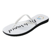 Bridesmaid Flip Flops mit Diamantring Badesandalen (Schrägansicht)