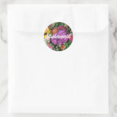 Bridesmaid Floral Arrangement Round Aufkleber (Tasche)