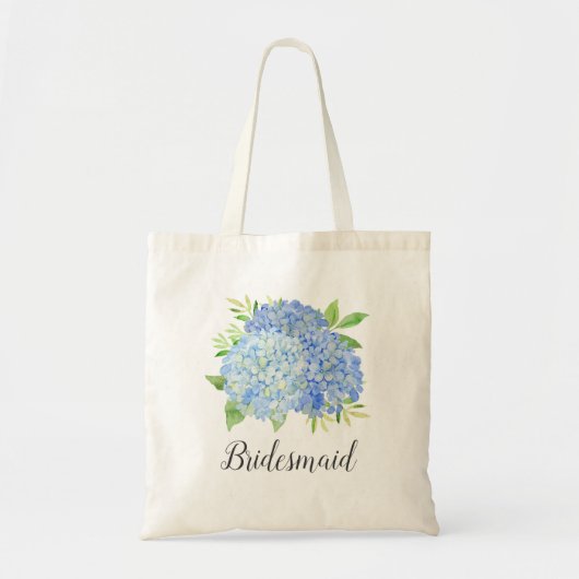 Bridesmaid Floral Blue Hydrangea Foliage Tragetasche (Vorne)