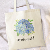 Bridesmaid Floral Blue Hydrangea Foliage Tragetasche
