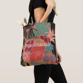 Bridesmaid Floral Boho Geschenk Muster Tote Tasche (Von Nahem)