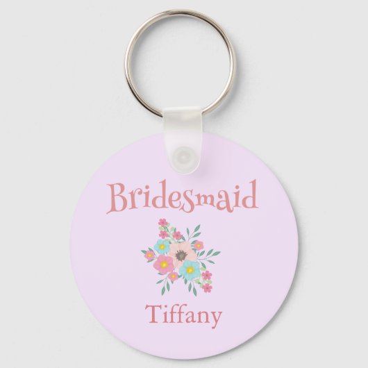Bridesmaid Floral Keepake Schlüsselanhänger (Vorderseite)