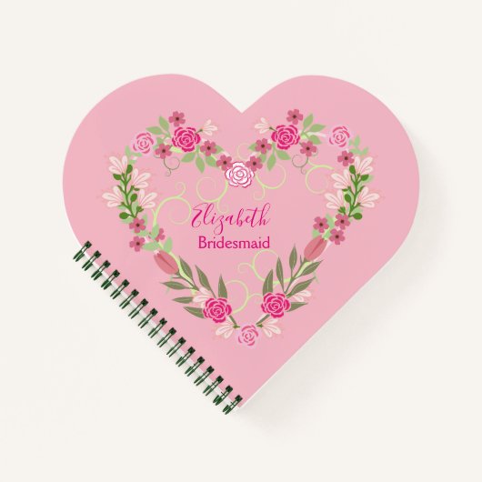 Bridesmaid Floral Notizblock (Vorderseite)