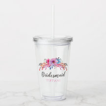 Bridesmaid Floral Personalisiert