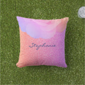 Bridesmaid Floral Rose Gold Glitzer Rosa Sparkor Kissen (Golfball-Marker)