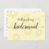 Bridesmaid Flower Sepia Postcard Postkarte (Vorne/Hinten)