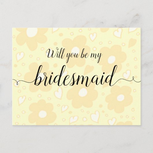 Bridesmaid Flower Sepia Postcard Postkarte (Vorderseite)