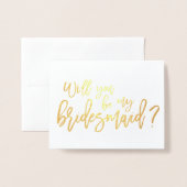 Bridesmaid Foil Card | Junggesellinnenabschiede Folienkarte (Vorderseite mit Umschlag)
