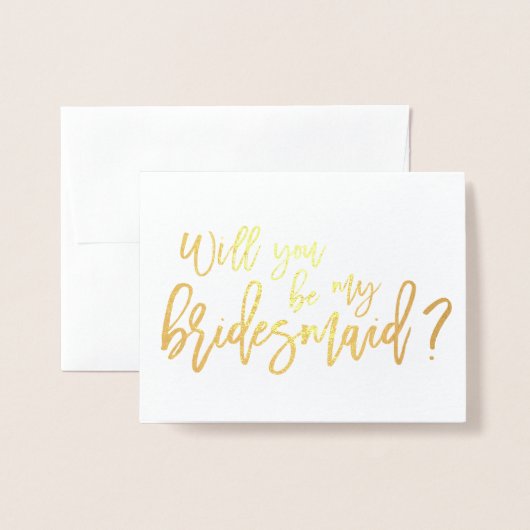 Bridesmaid Foil Card | Junggesellinnenabschiede Folienkarte (Vorderseite mit Umschlag)