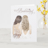 Bridesmaid Formal und Elegante Taupe Karte (Gelbe Blume)