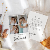 Bridesmaid Foto Strip 3 Pictures Vorschlag Card Einladung