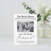 Bridesmaid fragend, anpassbare Zeitung Postkarte (Stehend Vorderseite)