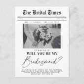 Bridesmaid fragend, anpassbare Zeitung Postkarte (Vorderseite)