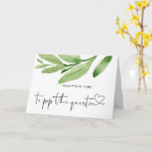 Bridesmaid Fragte Pop die Trauzeugin Frage Karte (Gelbe Blume)