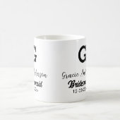 Bridesmaid fügen Name monogramm einfach minimalmod Kaffeetasse (Mittel)