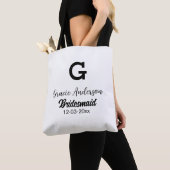 Bridesmaid fügen Name monogramm einfach minimalmod Tasche (Von Nahem)