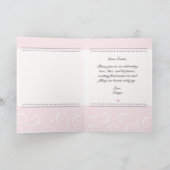 Bridesmaid Future Sister in Law Pink Roses Hearts Karte (Innenseite)