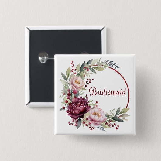 Bridesmaid-Gabe Button (Vorne & Hinten)