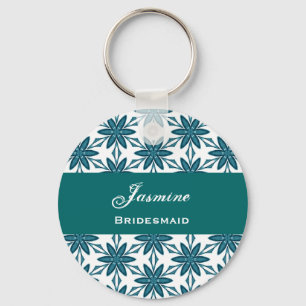 Bridesmaid Gastgeschenk Hochzeit Green Star Blume  Schlüsselanhänger