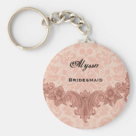 Bridesmaid Gastgeschenk Hochzeit Peach Vintag B029 Schlüsselanhänger