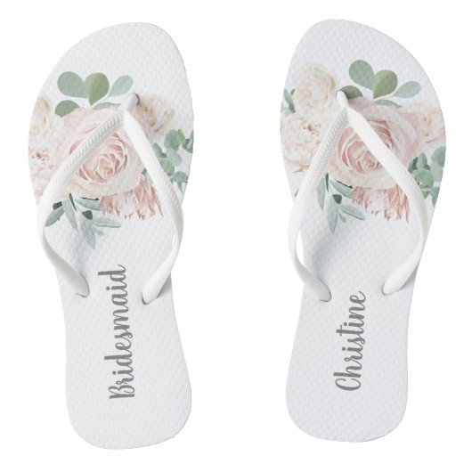 Bridesmaid Gastgeschenk Hochzeit Rosa Bläschen Euk Badesandalen (Fußbett)